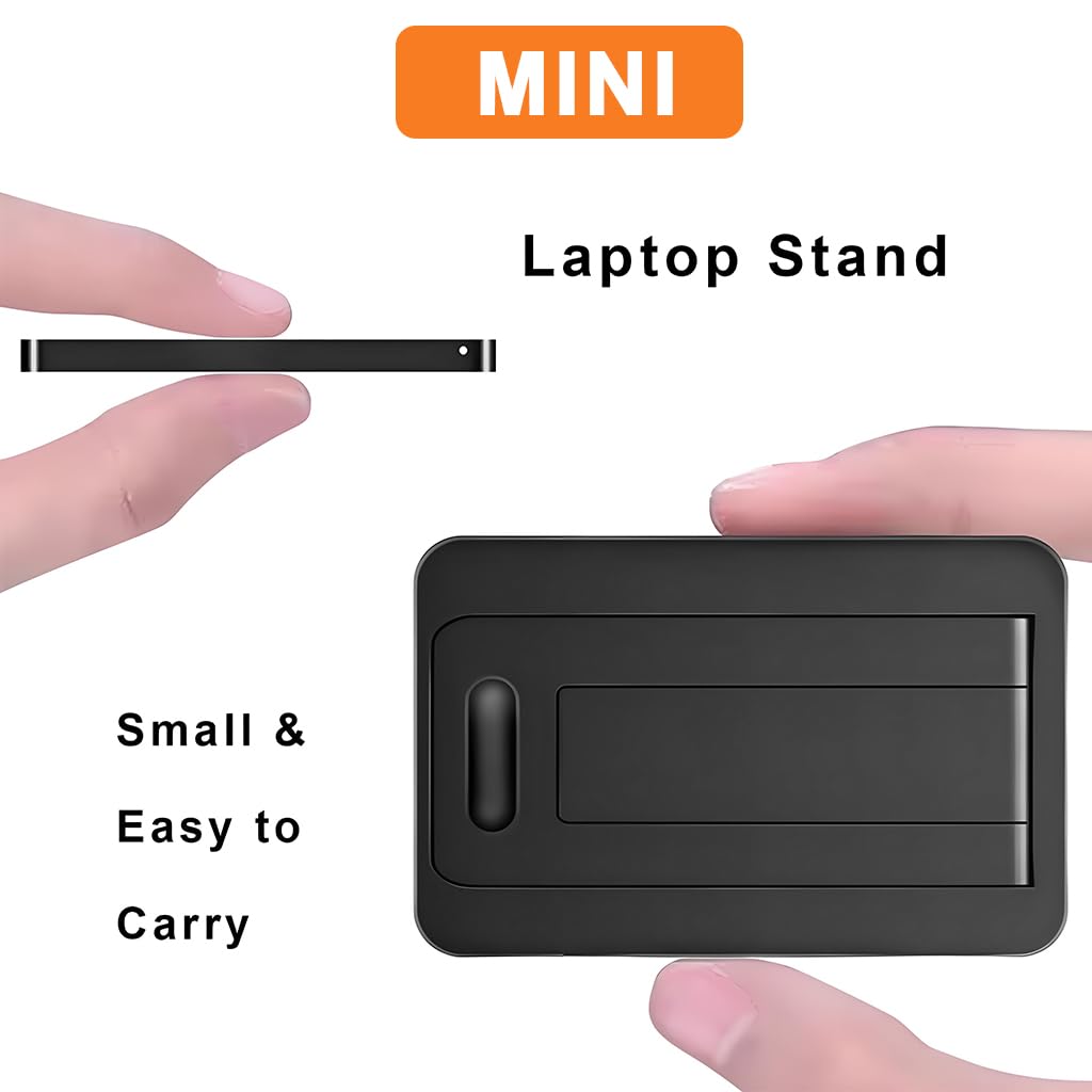ZORBES Portable Invisible Laptop Riser Stand for MacBook and Tablet with Folding Self-Adhesive ABS Design