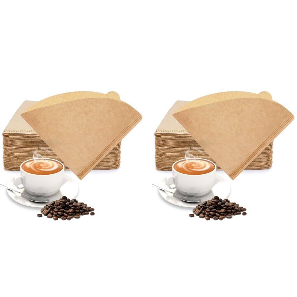 Supvox Coffee Filter Paper for Brewing 100 Counts Natural Unbleached Cone Shape Filters