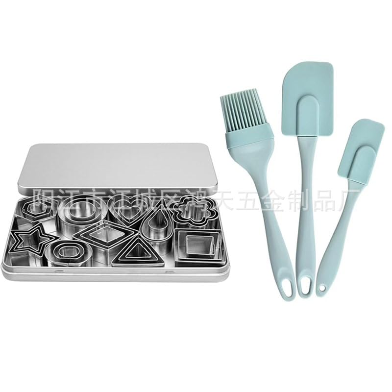 Supvox® 33-Piece mini Fondant Cookie Mold Set, Suitable for Various Shapes of Frying Egg molds and tin Boxes for Packaging