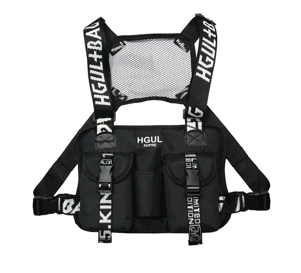 PALAYE Chest Bag for Hiking and Camping with Quick Release Buckle and Breathable Mesh | Adjustable Rig Vest for Men and Women