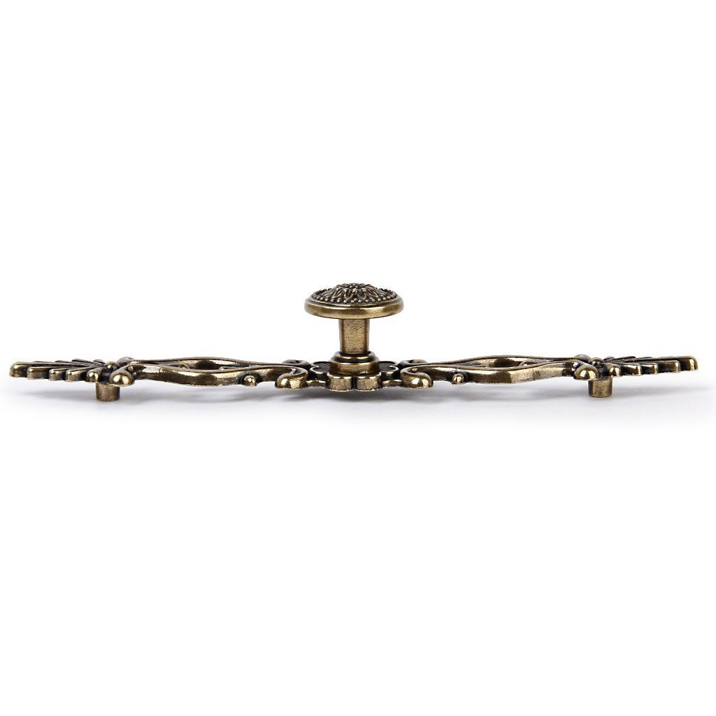 HASTHIP Cabinet Drawer Pulls for Kitchen and Bedroom with Antique Brass Finish | 2 Pack