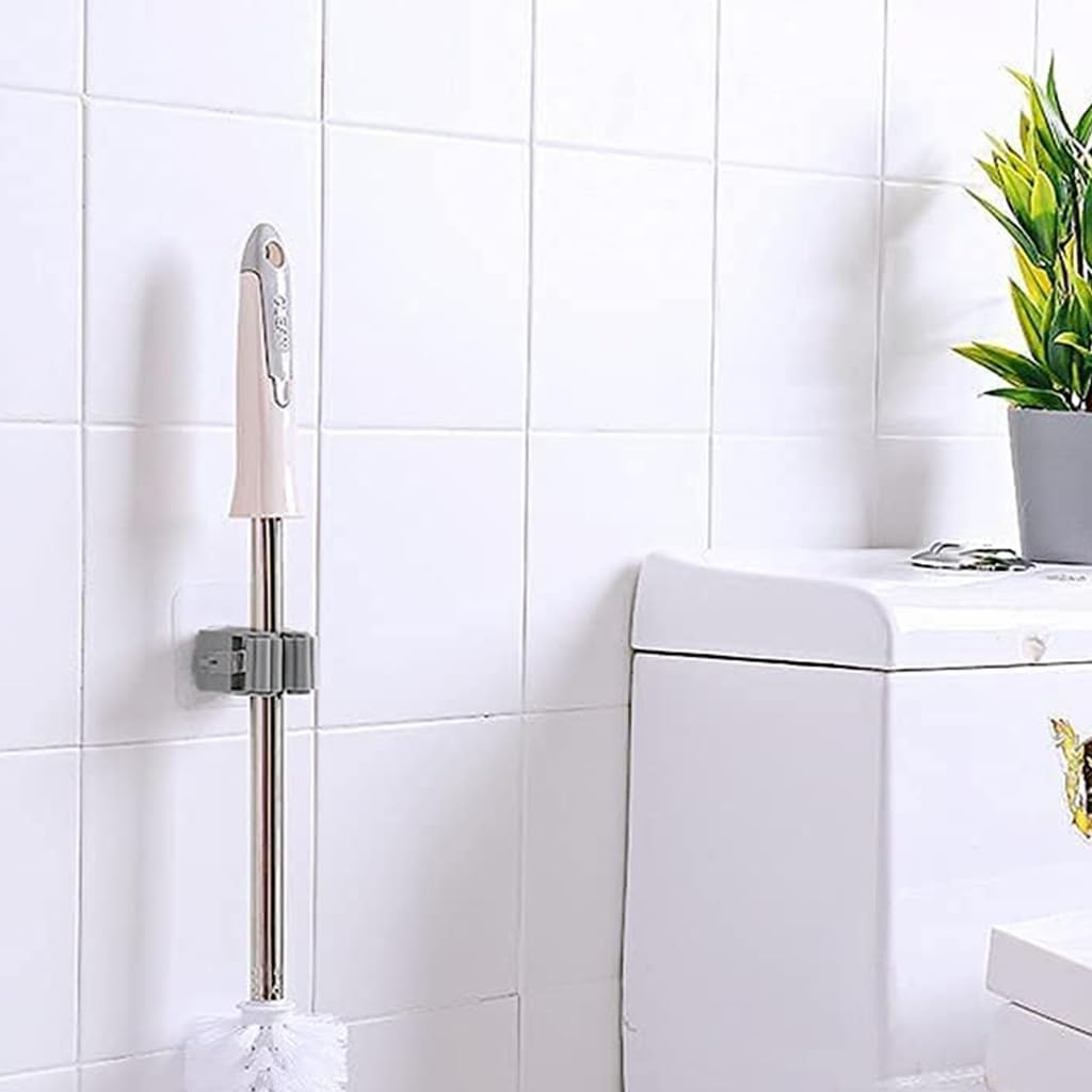 HASTHIP Mop and Broom Holders for Wall Storage featuring Pull In Roller Grip | Pack of 6