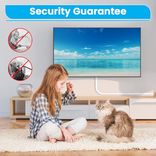 Serplex® 2 x 6.6ft Self-Adhesive PVC Cord Hider, Single Cable Cover, Cuttable Wire Organizer & Floor Cable Protector, Tangle-Free, Durable, Easy Install for Ethernet/Power/HDMI, Home & Office