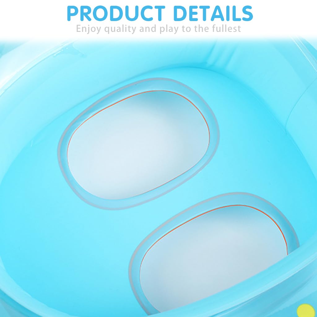 Proberos® Kids Inflatable Swimming Ring With Cartoon Steering Wheel & Horn, Durable PVC, Leakproof Valve, 55-57cm Ideal For Toddlers 3-5 Years - Fun & Safe Pool Float For Beach & Indoor Pools