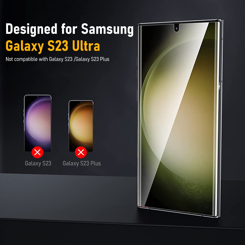ZORBES Screen Protector for Samsung Galaxy S23 Ultra with Self-Healing TPU Film | 2+2 Pack 6.8 in HD Clear Touch Sensitive Design