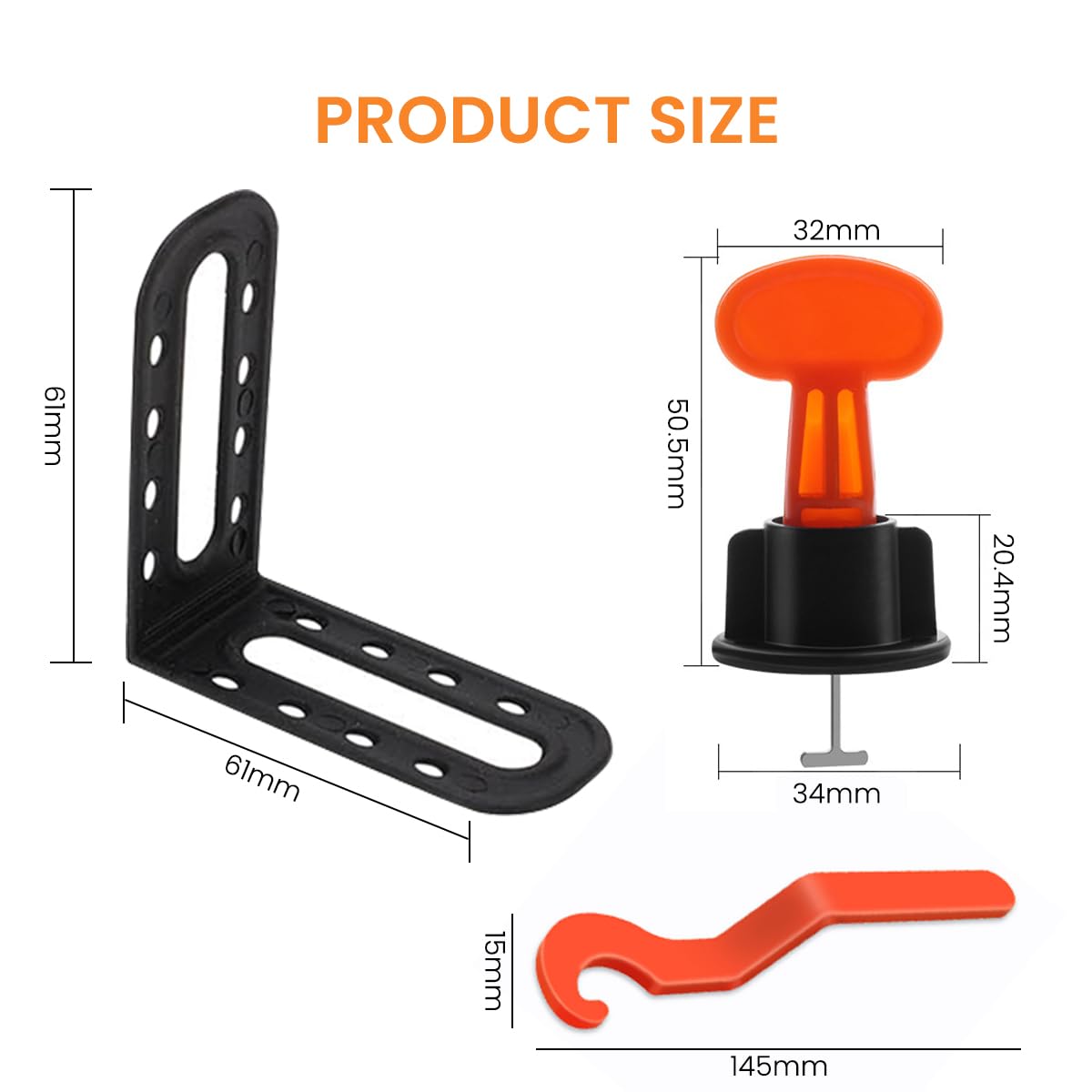 Serplex Tile Leveling System Kit for Floor and Wall Installation featuring 70 pcs Clips | Fast Setup and Smooth Alignment