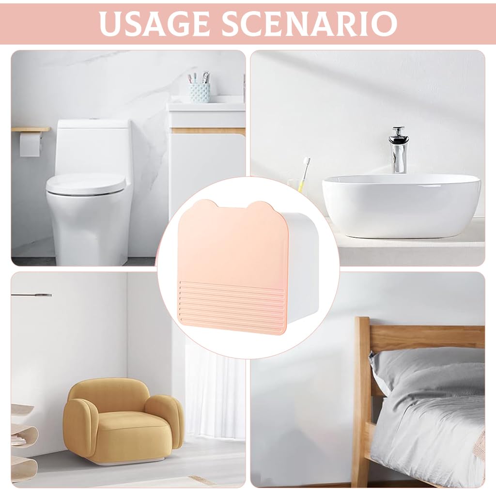 HASTHIP Sanitary Napkin Storage Container with Dual Compartments 6x6x3.5 in Plastic Box | Pink Bathroom Organizer for Women