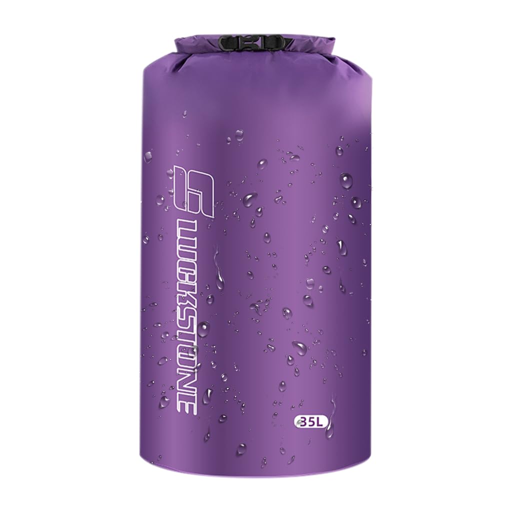 Proberos Waterproof Dry Bag for Kayaking and Camping 35L with Quick Release Buckle | Purple TPU Coated Floating Design