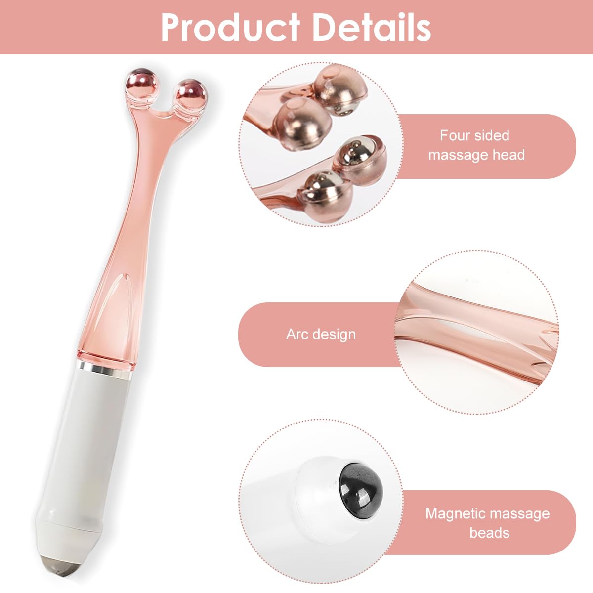 HANNEA Finger Massager Roller for Hand Relaxation with 4 Metal Rollers | Stress Relief and Circulation