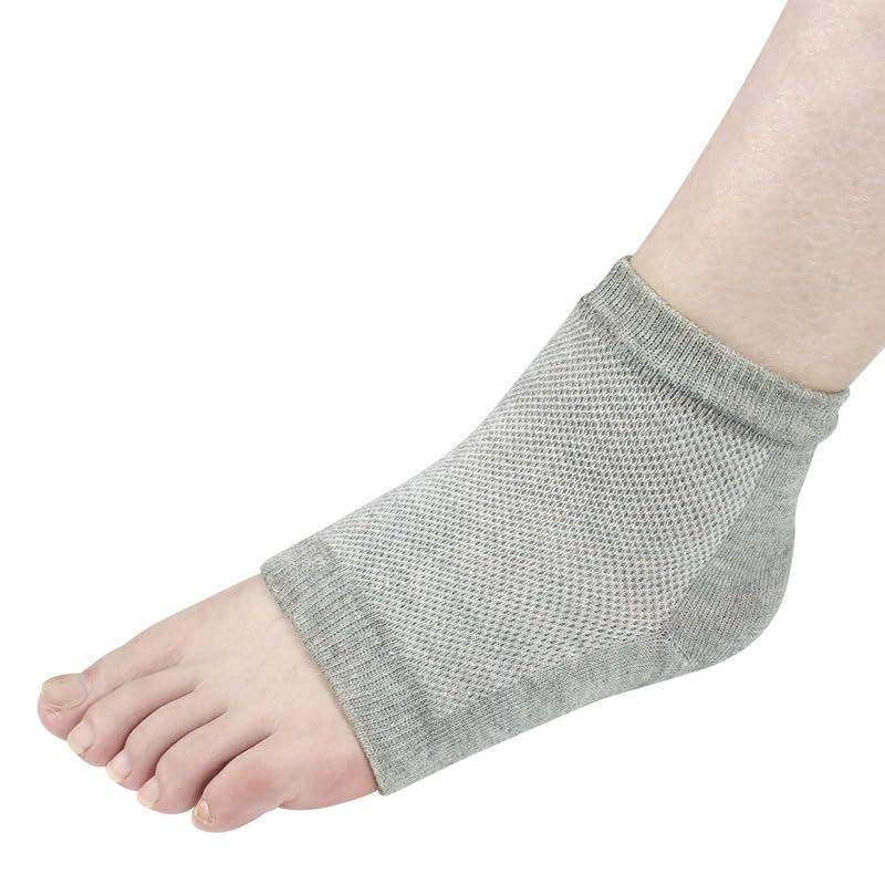 ZIBUYU® Toeless Yoga Socks with Gel Pads - Anti-Slip Pilates Socks for Women & Men Breathable Mesh Dance Socks Non-Slip Workout Socks for Yoga, Barre, Gym (One Pair)