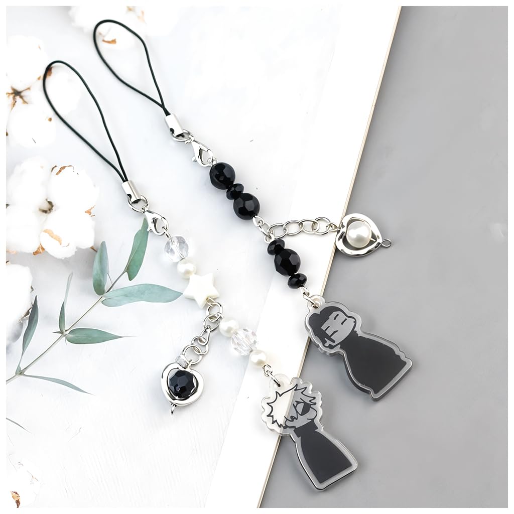 ZORBES Phone Charms for Anime Lovers featuring Goj Satoru and Suguru Geto | 2Pcs Resin Pendants