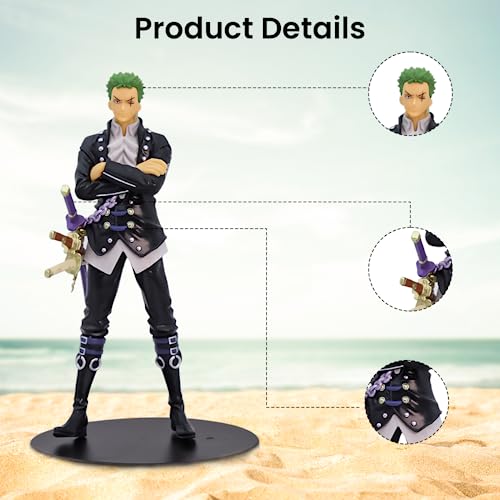 PATPAT® Roronoa Zoro Action Figure Desk Decoration Anime Action Figure, Anime Figure Statue One Piece Anime Action Figure Room Decor Gift for One Piece Fans Birthday Gift Party Favor
