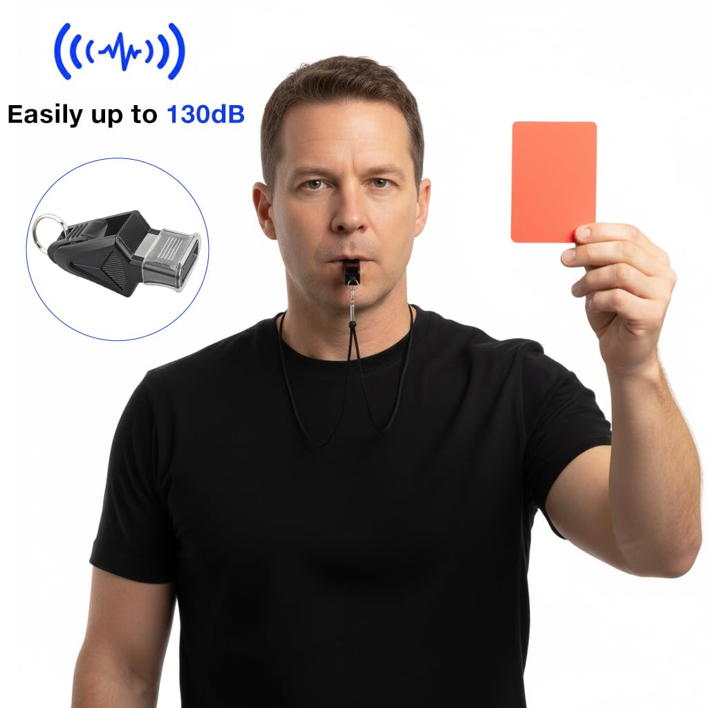 Proberos Whistle for Sports Coaches with 130dB Pealess Design and ABS Body | Includes Lanyard and Case