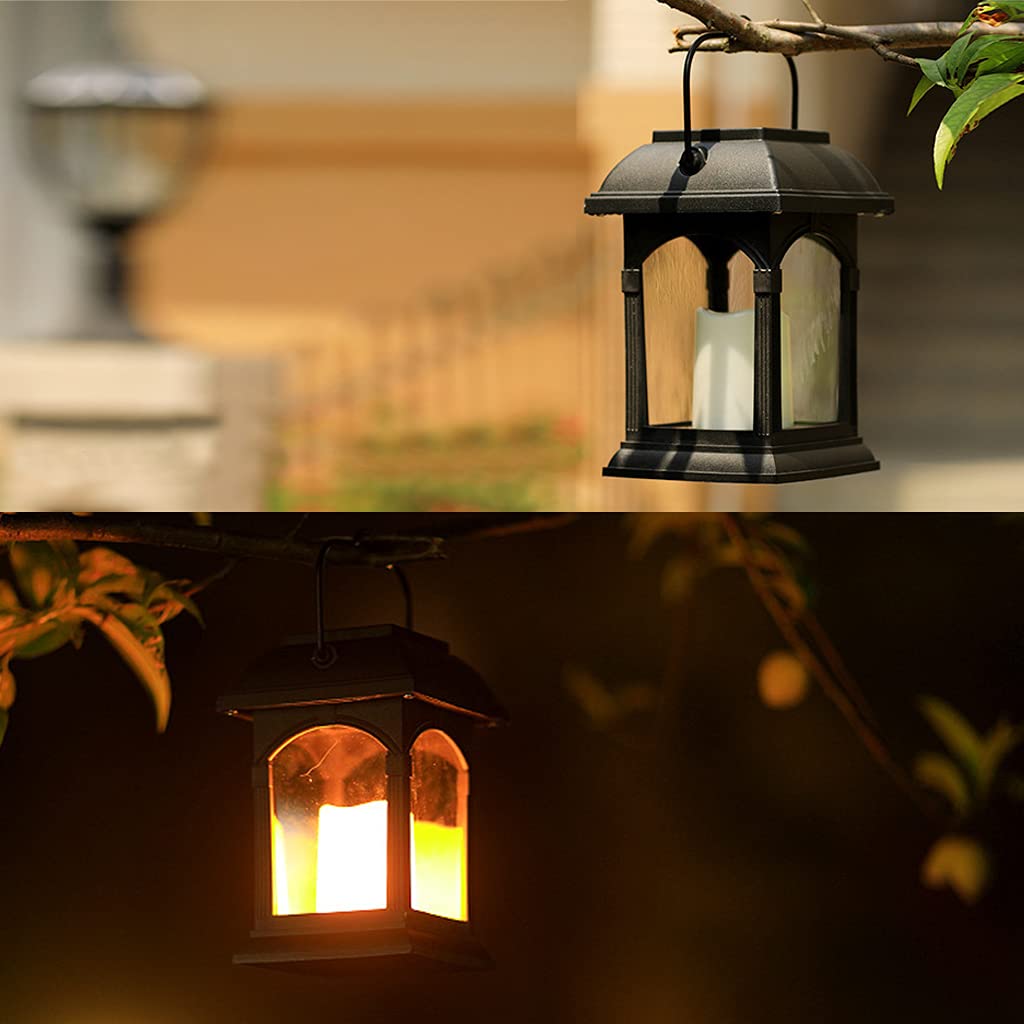 Supvox  Garden Candle Lantern - Solar Powered - Flickering Effect - Amber LED - 15cm by Festive Lights