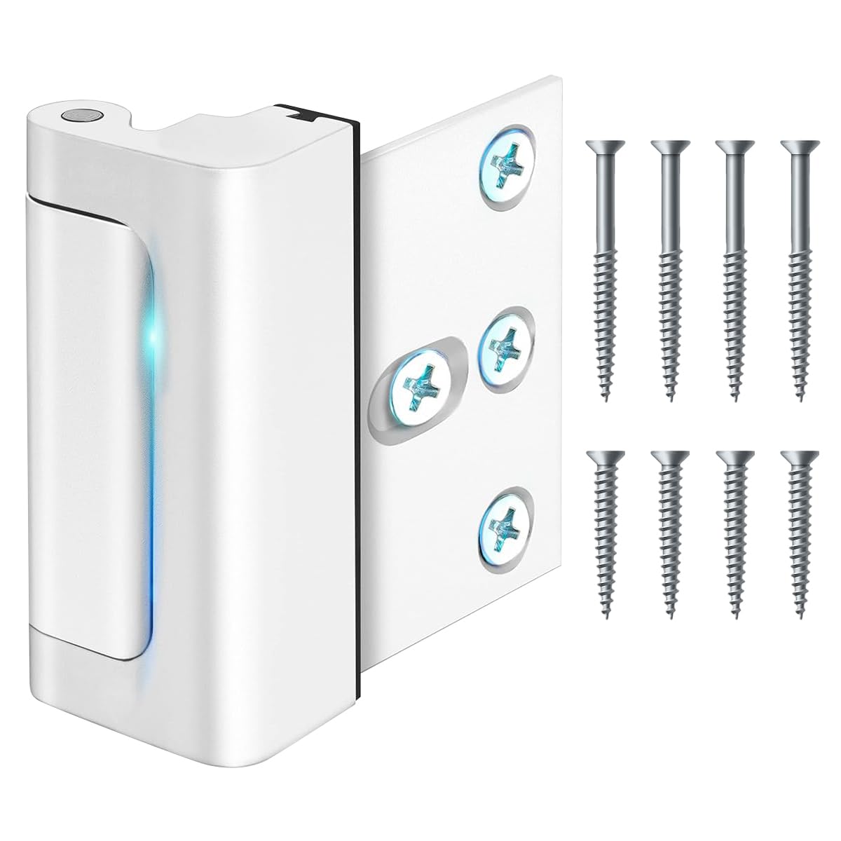 Supvox Home Security Door Reinforcement Lock with 5 Screws for Inward Swinging Doors | 800 lbs Aluminum Alloy Child Proof Latch