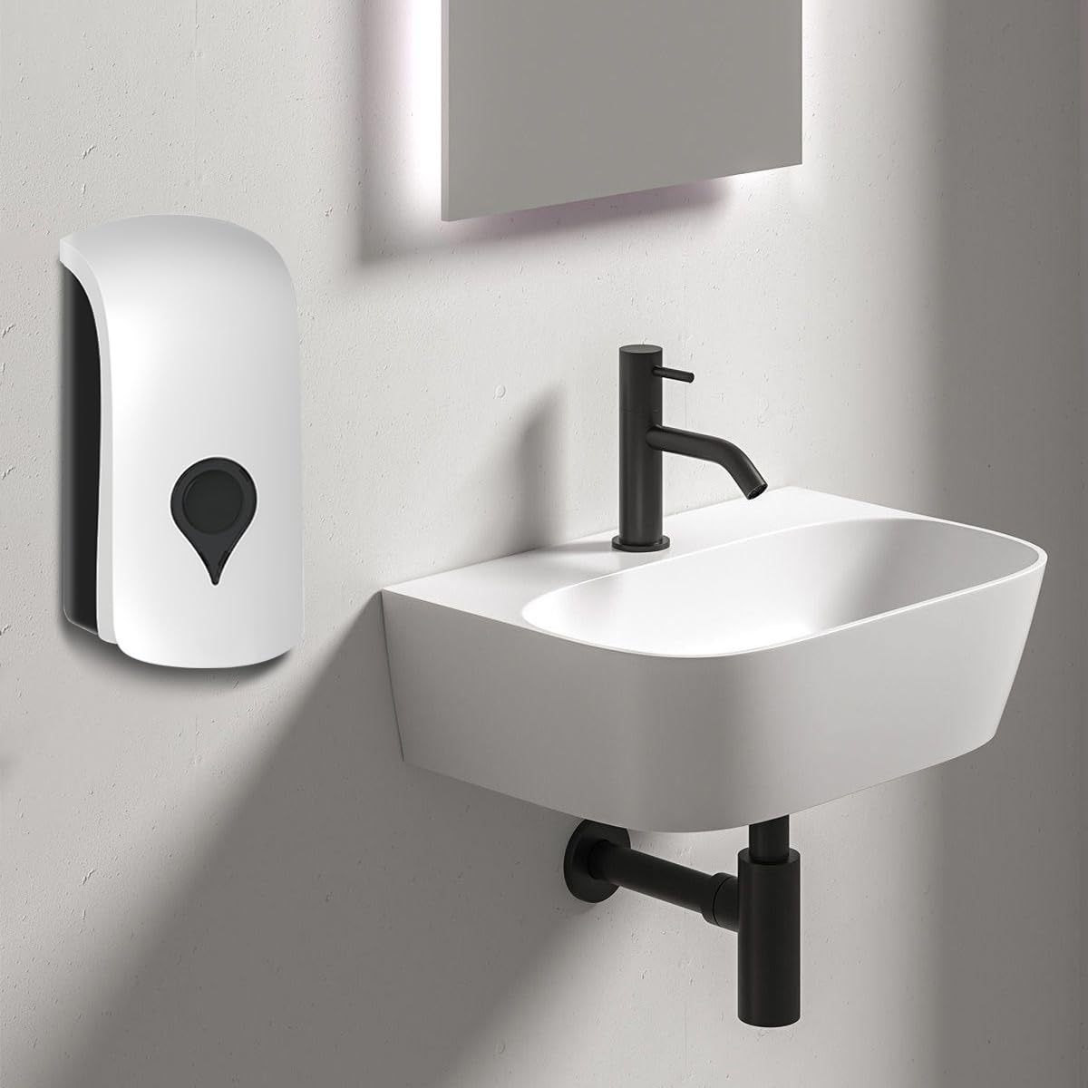HASTHIP Soap Dispenser for Bathroom and Kitchen with 1000ml Removable Bottle & Semi Clear Window