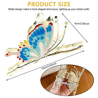 GUSTAVE® 3D Butterfly Strong Metal Enamel Clutchers Jaw Claw Hair Clips for Stylish Large Hair Hold for Women Girls Headwear Gift