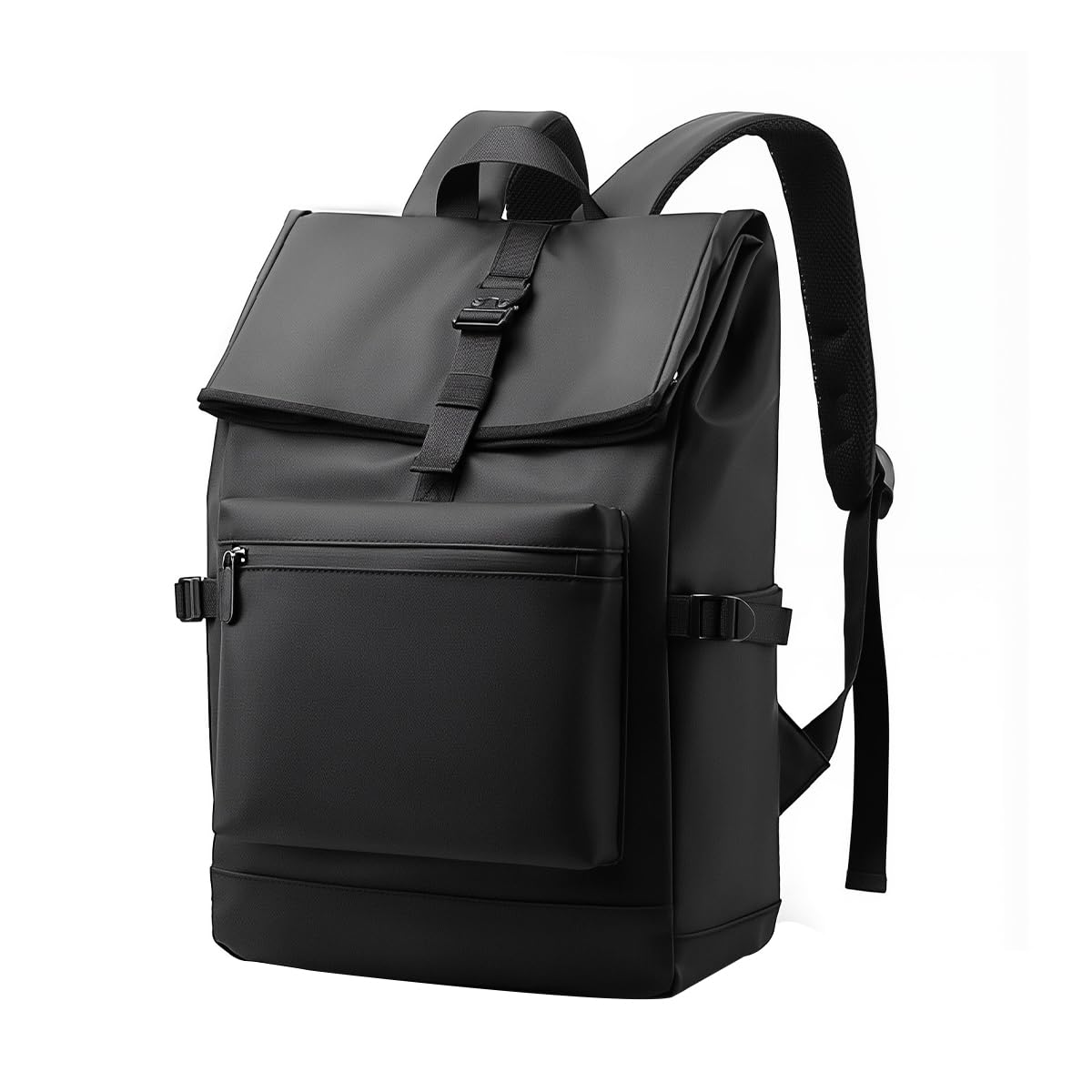 GUSTAVE Laptop Backpack for Business and Travel with Quick Release Buckle | Waterproof Nylon 28x14x44cm Black