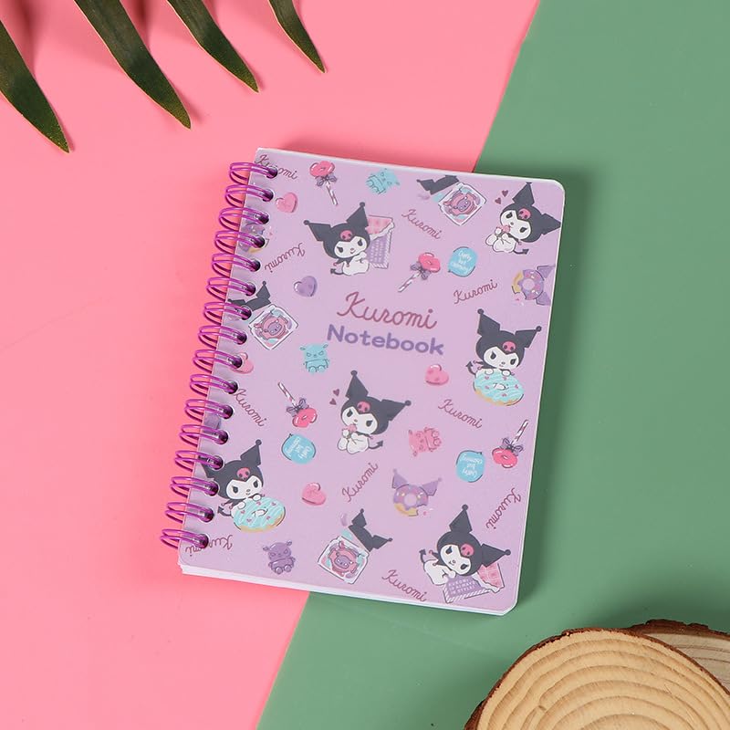 ZIBUYU Kuromi Stationery Set for School and Daily Use with Pencil Case Notebook & Stickers | Cute Purple Gift for Girls
