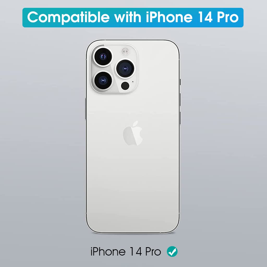 ZORBES Phone Cover Case for iPhone 14 Pro Mag Safe, Non Yellowing Clear for iPhone 14 Pro Cover Mag Safe, Shockproof Protective Slim Thin Case for iPhone 14 Pro 2022, Strong Magnetic, Transparent