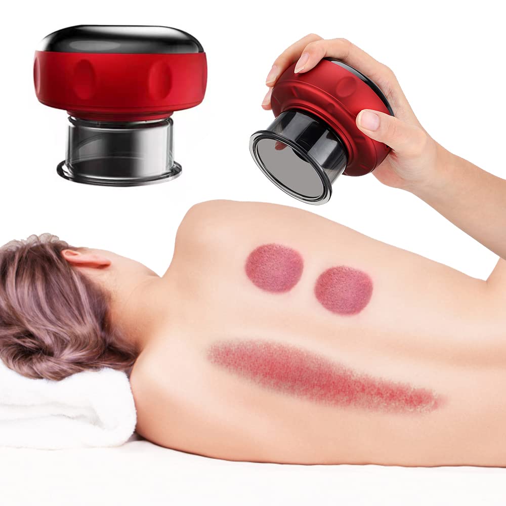 HANNEA® 3 in 1 Cupping Set, Electric Cupping Therapy Set Gua Sha Massage Tool Cellulite Massager, Back Massager with Infrared Heat Rechargeable Vacuum Therapy Machine For Women