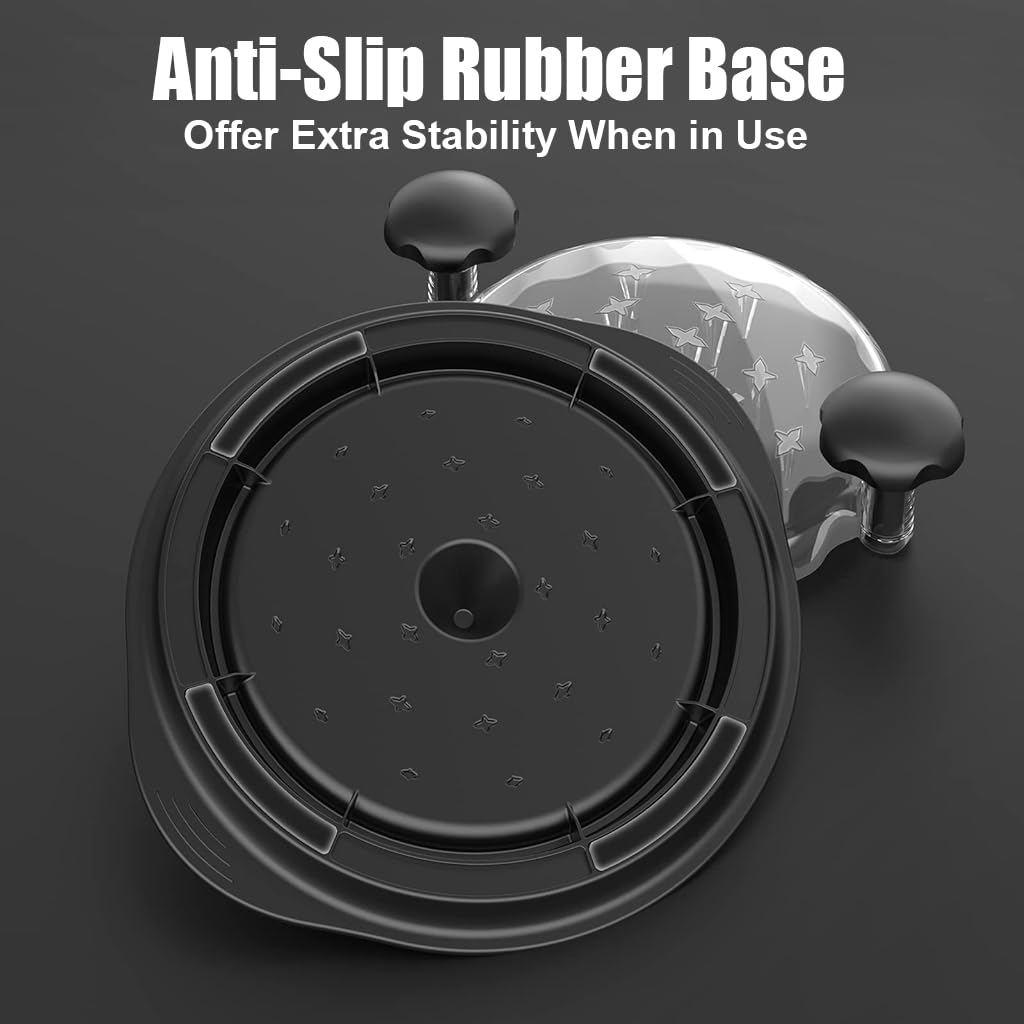 Supvox Chicken Shredder for Quick Meal Prep with 10.8 in Bowl and Ergonomic Handle | BPA-Free Black