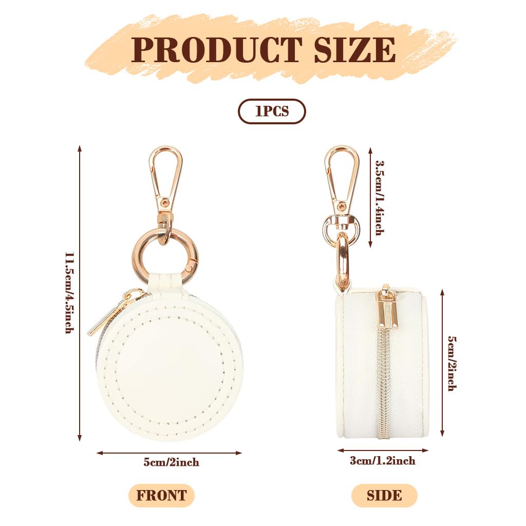 SANNIDHI Keychain Mini Jewellery Organiser Box for Travel with Metal Clasp and PU Leather | Ideal Gift for Women and Girls
