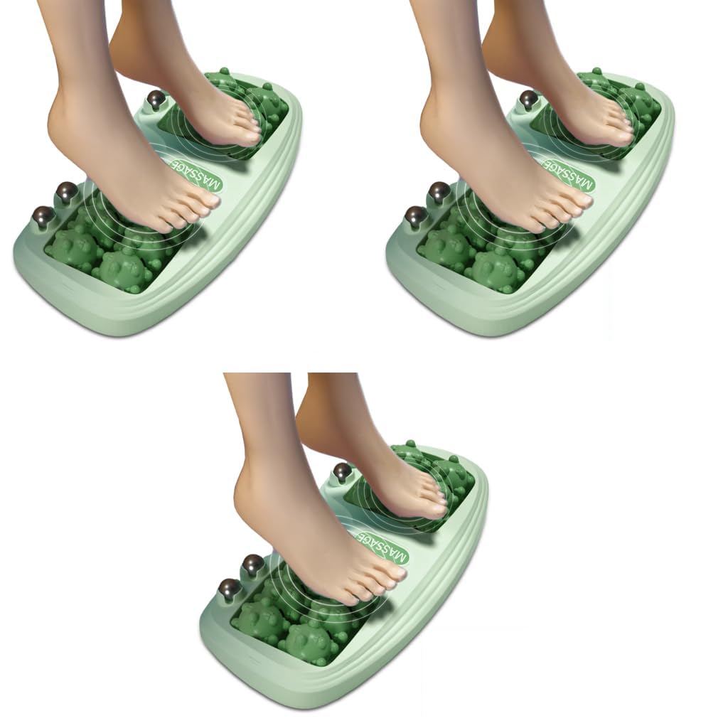 HANNEA Foot Massager Roller for Pain Relief and Deep Relaxation 3PCS Green for Women and Men