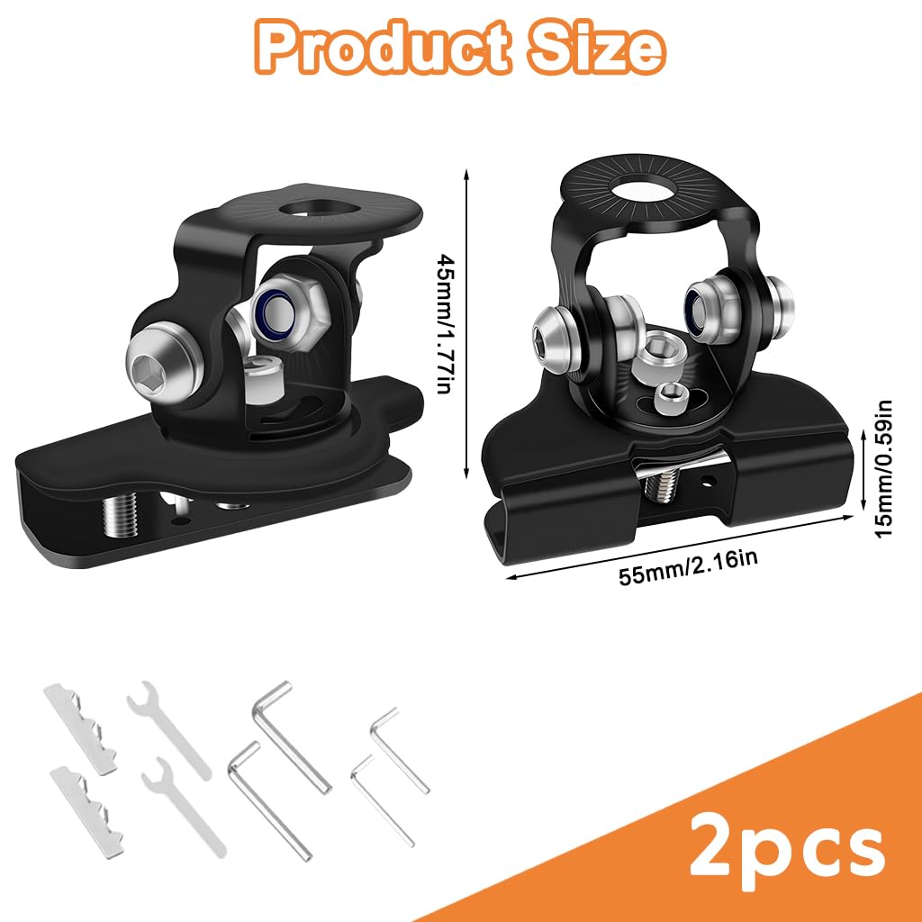 STHIRA Car Hood LED Light Mount Brackets 2Pcs for SUV and Truck | Secure Hood Edge Installation