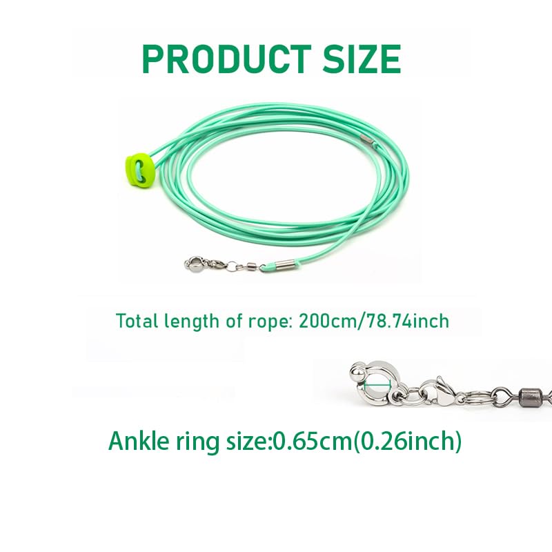 ZIBUYU Parrot Leash 6.6ft with 6.5mm Metal Feet Loop and Adjustable Wrist Buckle | Elastic Bird Harness for Cockatiels and Budgerigars