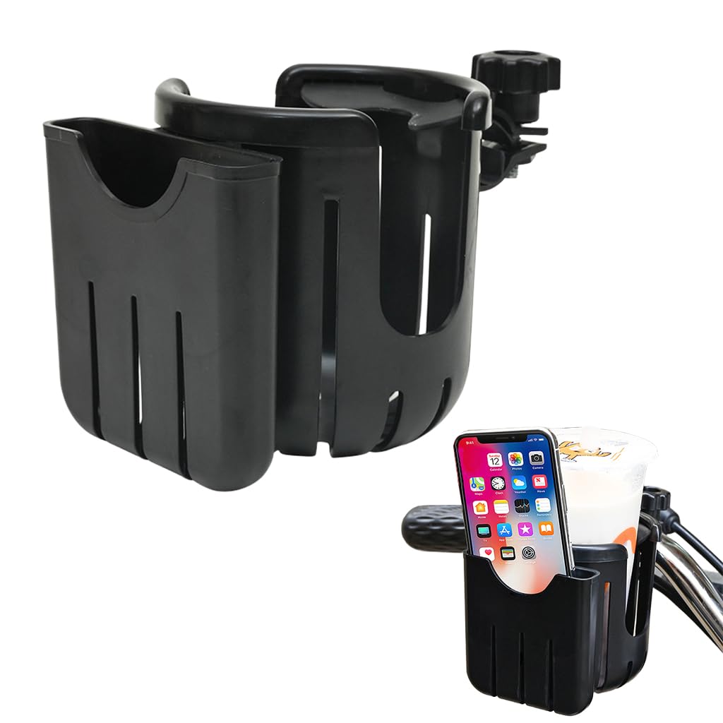 Proberos Water Bottle Holder for Bicycle with Screw Fix Mount and Dual Function Design | Black