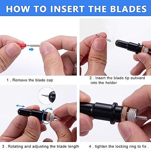 HASTHIP® 30PCS Fine Point Blades for Cricut Maker 3 Expression Explore Air 2 Air Including 10PCS 30° Shallow 10PCS 45° Standard and 10PCS 60° Deep Cutting Blades