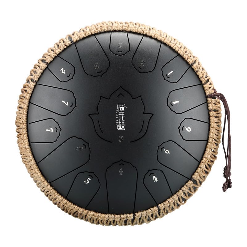 HASTHIP® Steel Tongue Drum - 13 Inches 15 Notes Tongue Drum