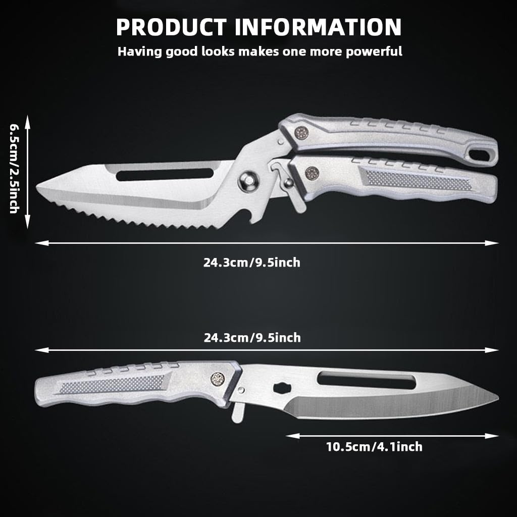 HASTHIP Kitchen Shears for Poultry and Home Use with Detachable Spring‑Loaded Blades | Stainless Steel Ergonomic Handle