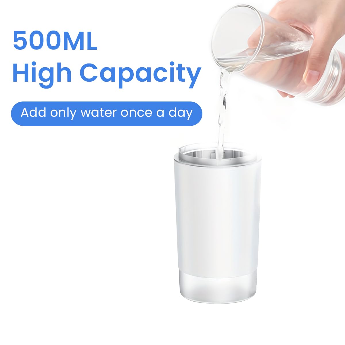 STHIRA Humidifier for Car Home and Office with Dual Spray 500ml Tank & 5200mAh Battery | Colorful LED Air Purifier