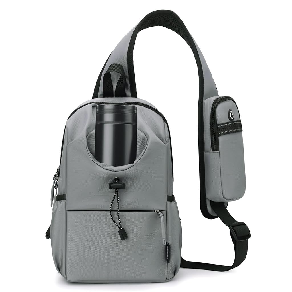 GUSTAVE Chest Bag for Travel and City Commute with Waterproof Oxford Cloth | Crossbody Design Featuring Bottle and Phone Pockets