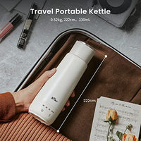 Bear® Electric Kettle 300W Portable Electric Water Bottle for Hot Water with 4-Temperature Fast Boil Tea Kettle Mug Multipurpose Food Grade 304 Stainless Steel Liner for Travel with Storage Bag