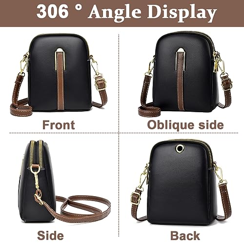 PALAY® Women’s Stylish PU Sling & Crossbody Phone Bag Combo, Double Layer, Detachable Belt, Zipper Pouch, Purse Wallet for Daily Use, Journaling, DIY, Planners, Crafts, Gift Option