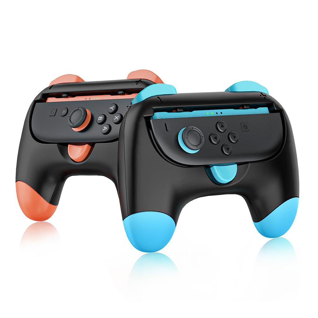 ZORBES Controller Grips for Nintendo Switch 2 Joy‑Cons with Snap‑In Design and ABS Build | 2 Pack Ergonomic Handles
