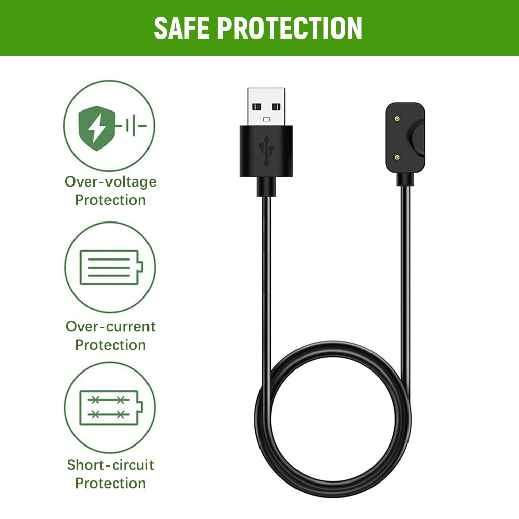 ZORBES USB Charger for Samsung Galaxy Fit 3 with Dual Pin Magnetic Connection | 3.3ft Cable