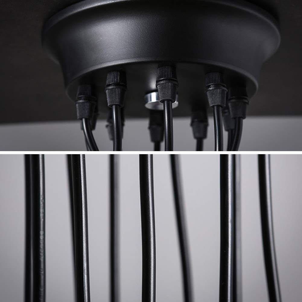 ELEPHANTBOAT Hanging Lights for Living Room with 8 Light Heads and Adjustable 2m Cables | Metal Ceiling Fixture for Bedroom and Dining Table