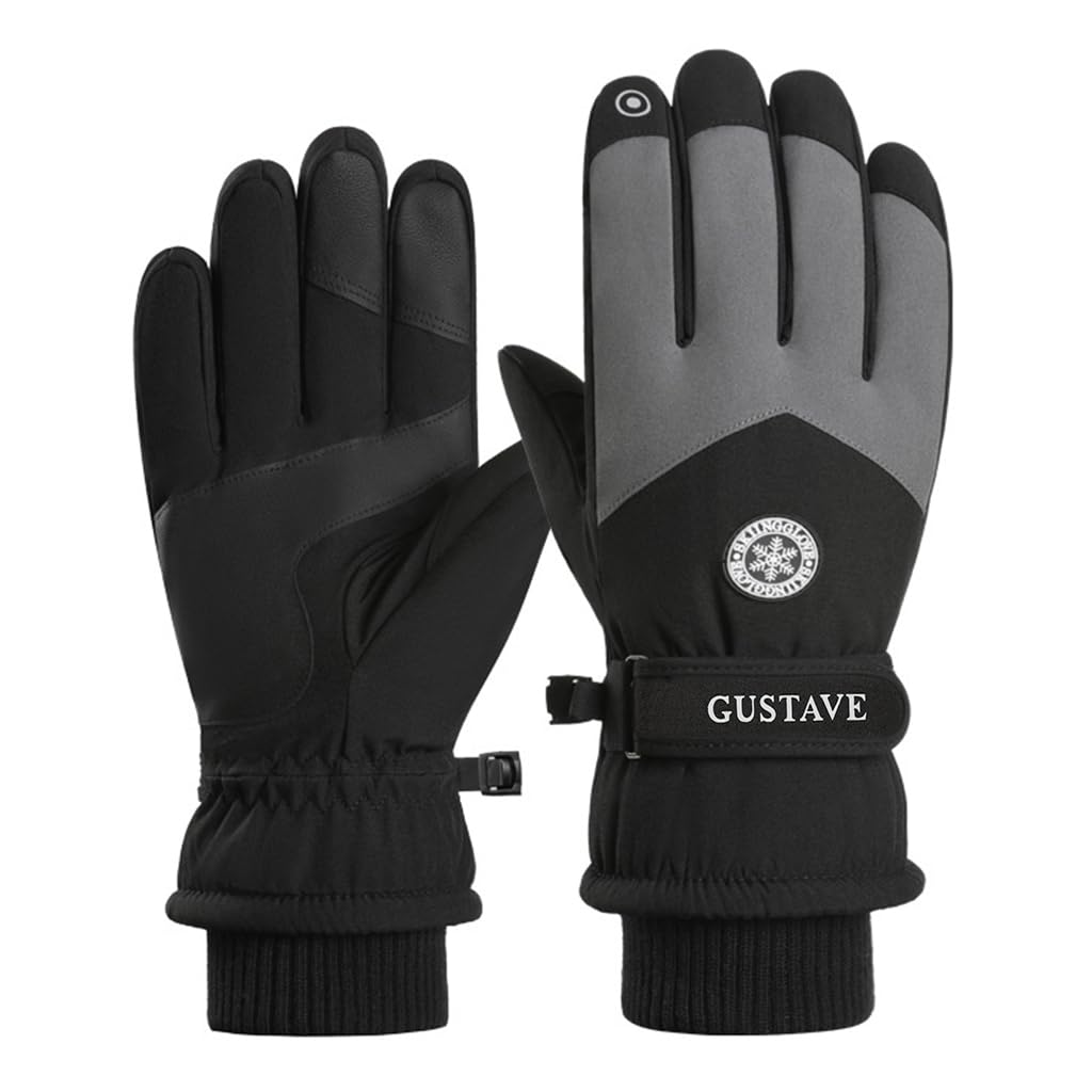 GUSTAVE Winter Gloves for Outdoor Riding with Touch Screen Fingertips and Anti Slip Palm | 27cm Length
