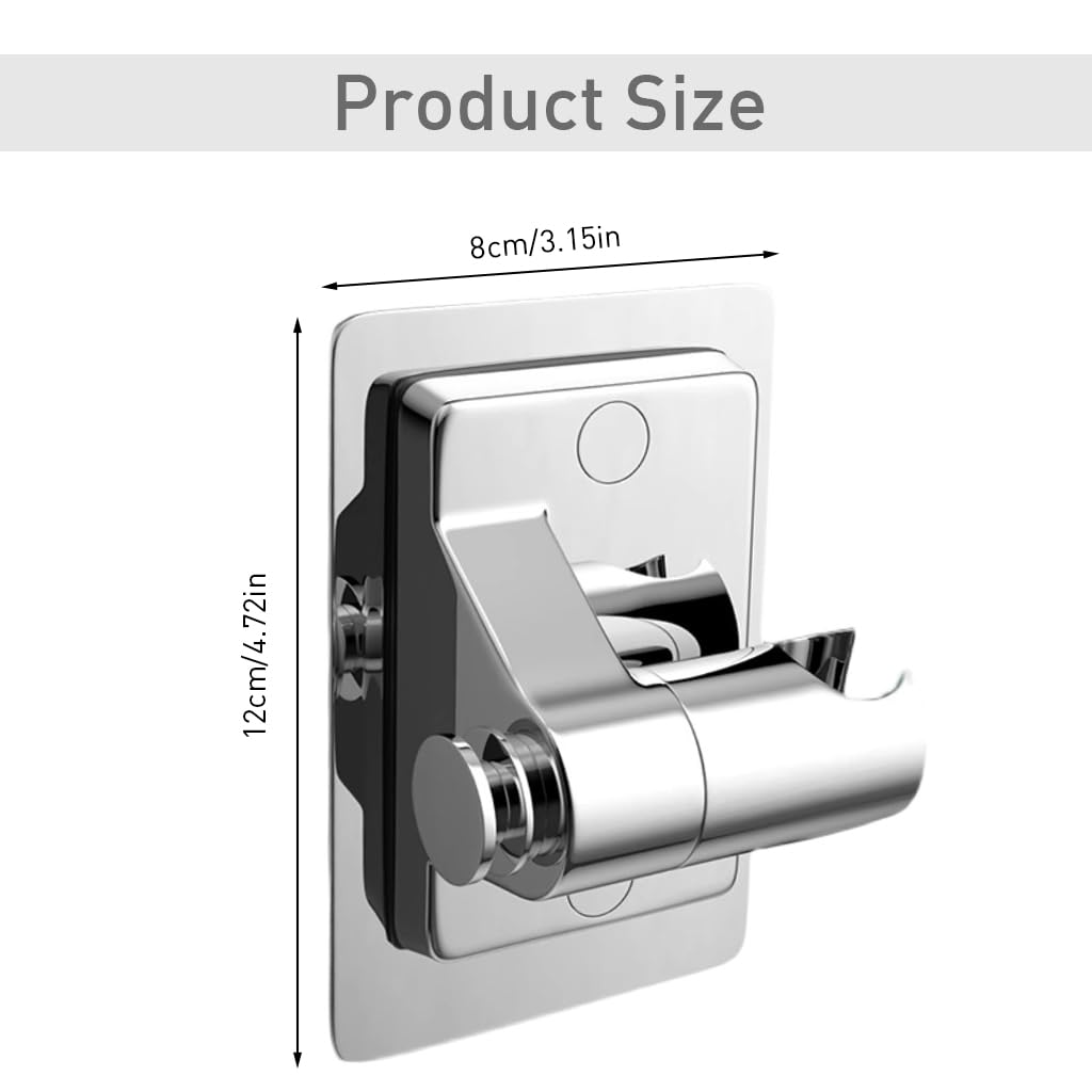 Supvox Shower Head Holder for Handheld Use featuring 360 Degree Adjustable Design and Adhesive Mount