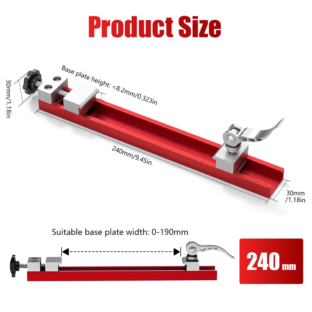 Serplex Woodworking Cutting Guide Fence for Straight Cuts with Adjustable Rail Support | Stable Alignment for Saws