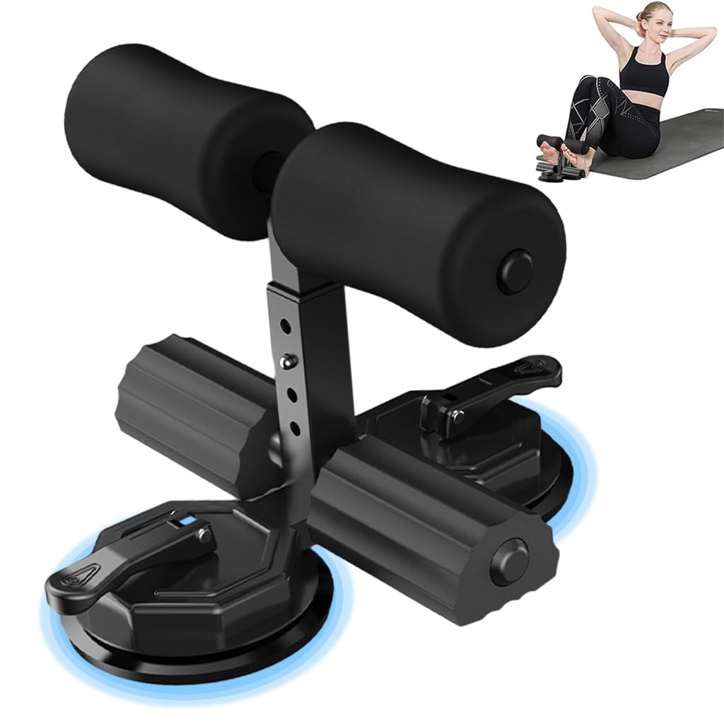 Proberos® Sit Up Bar Dual Strong Suction Cups Design Floor Sit Up Bar Home Abs Trainer Adjustable Height Sit Up Bar for Men Women Sit Up Assistance Trainer