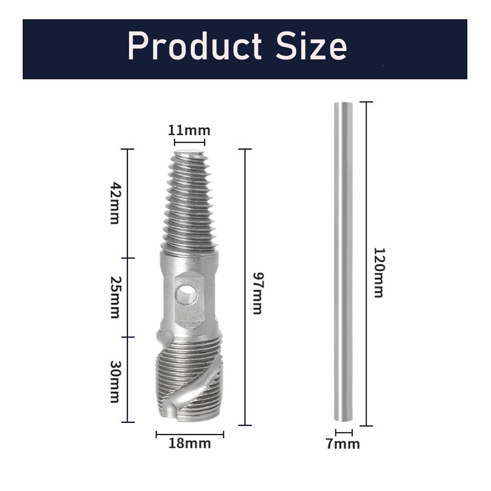 Serplex 2 in 1 Broken Pipe Extractor Kit for Plumbing Repairs with Double‑Head Design and Alloy Build