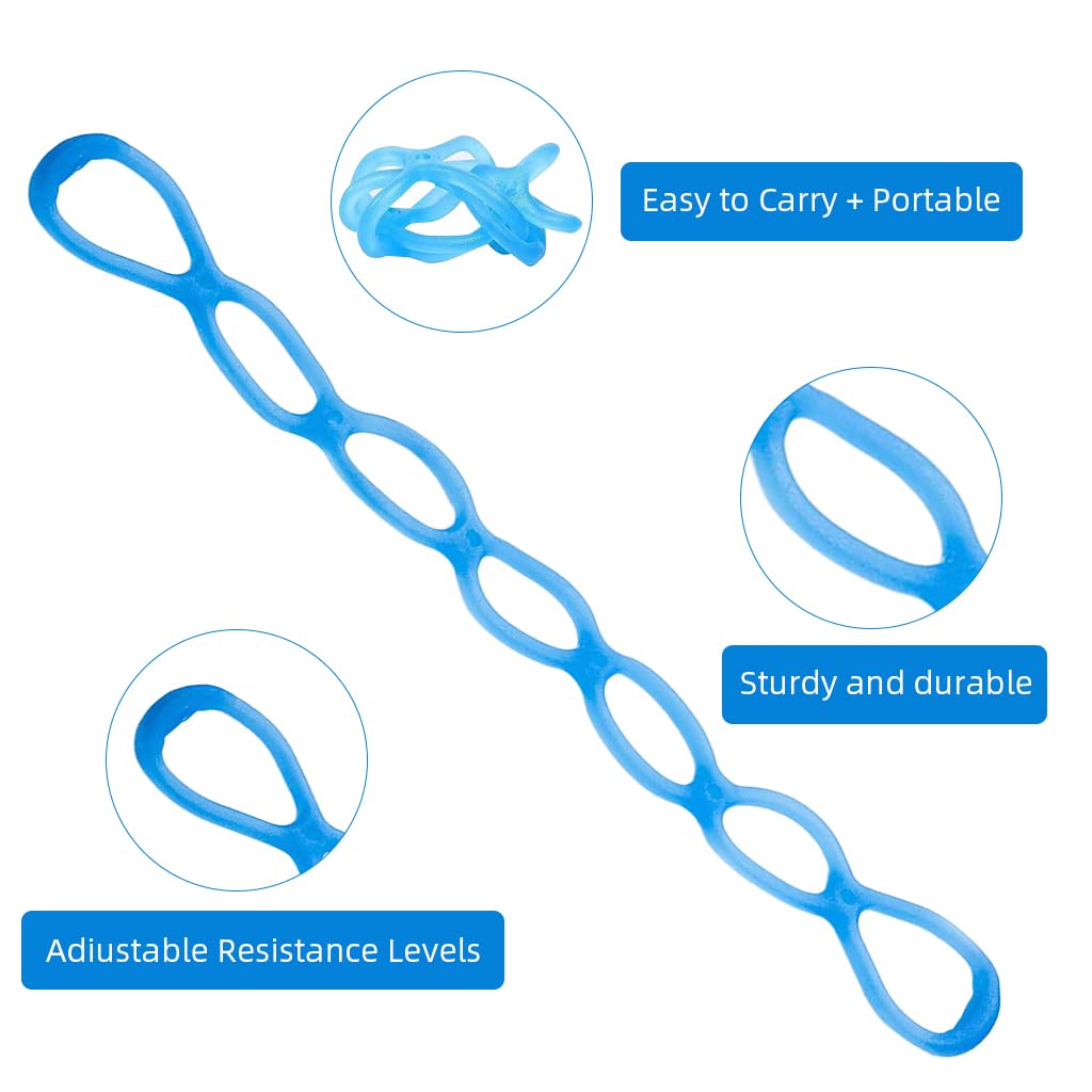 Proberos 7 Loop Resistance Bands for Stretching and Yoga featuring TPE Material | Home Workout Fitness Equipment