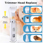 Qpets® Dog Grooming Kit 4 in1 Electric Dog Hair Trimmer Dog Clipper USB Hair Trimmer with Hair 2 Limiting Comb Dog Hair Trimmer Kit for Thick Long Hair, Pet Grooming Hair Clipper for Dogs Cats
