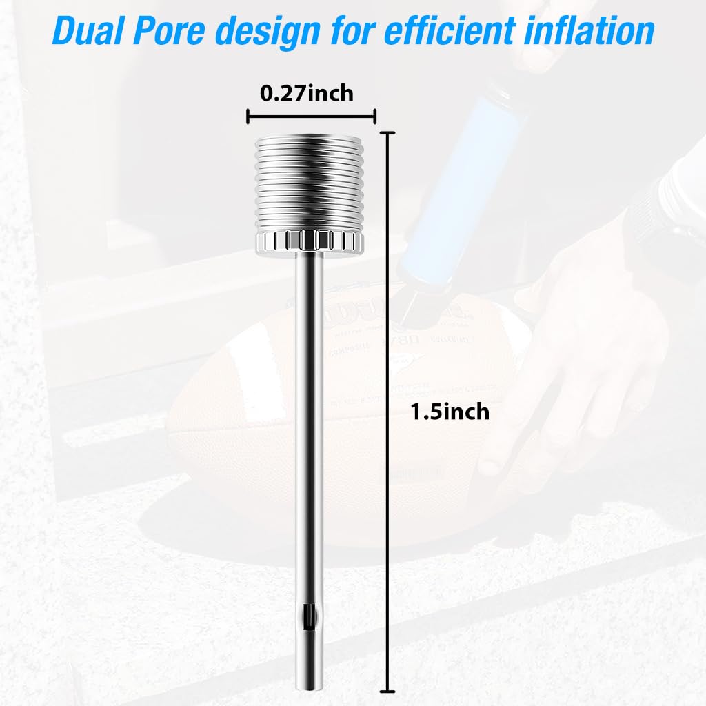 Optifit Football Pump Pin Set for Ball Inflation with 30pcs Stainless Steel Needles | Includes Storage Box