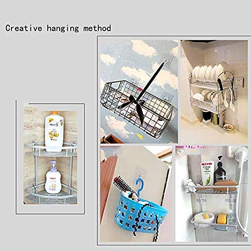 Supvox  Phenovo Plastic Heavy-duty Self Adhesive Wall Hanger (Pack of 10 Hooks ) , Transparent